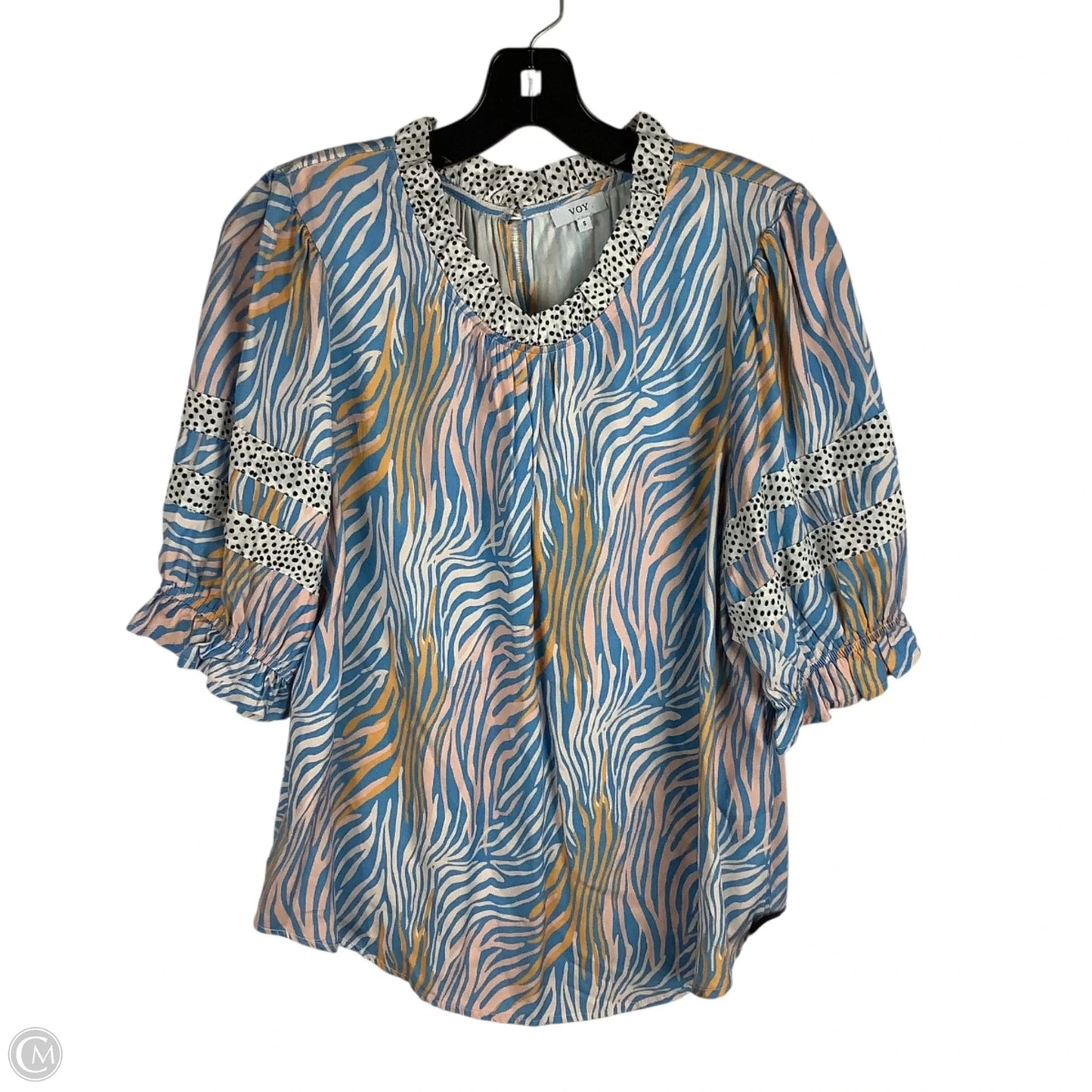 Top Short Sleeve By Cmc In Blue, Size: S