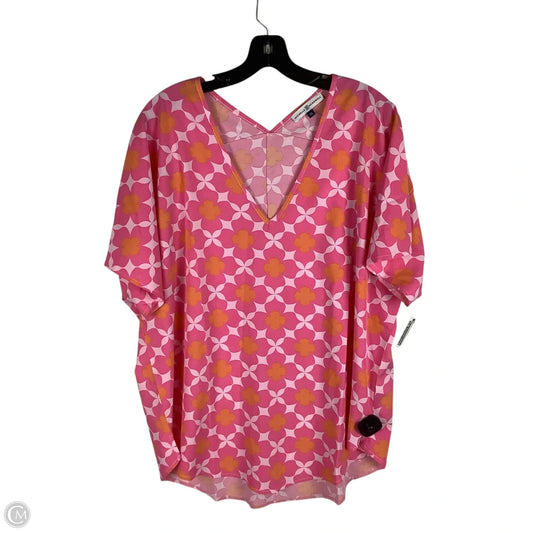 Top Short Sleeve By Cmc In Floral Print, Size: Xl