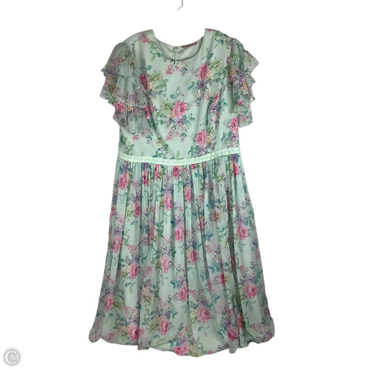 Dress Party Midi By Cmc In Floral Print, Size: 18