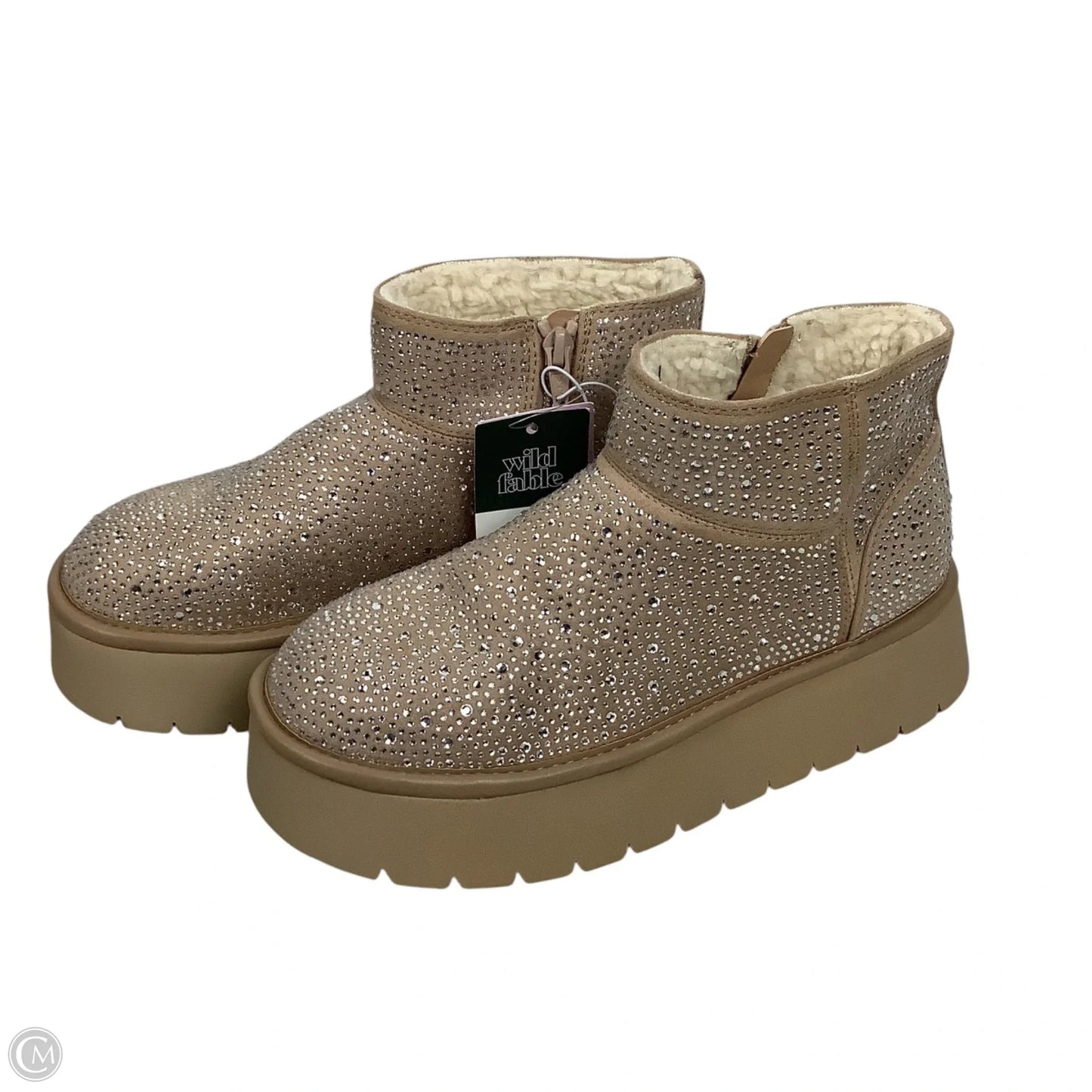 Boots Ankle Heels By Wild Fable In Tan, Size: 6