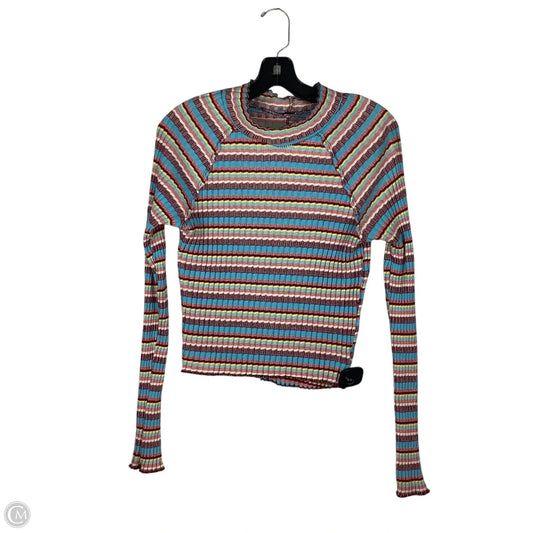 Top Long Sleeve By Free People In Striped Pattern, Size: M