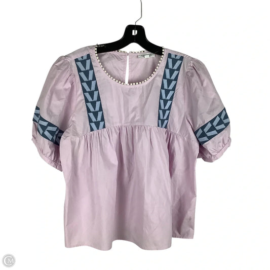 Top Short Sleeve By Thml In Purple, Size: L