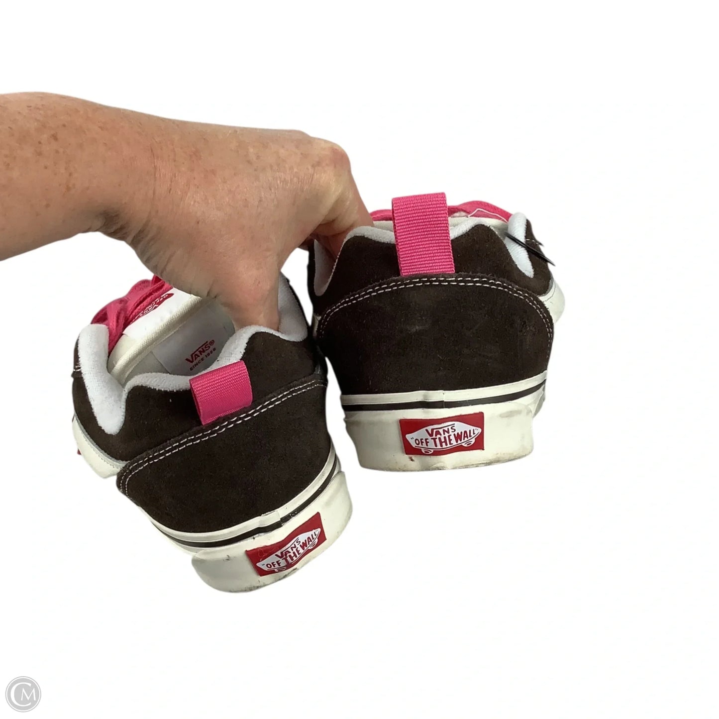 Shoes Sneakers By Vans In Brown & Pink, Size: 8.5