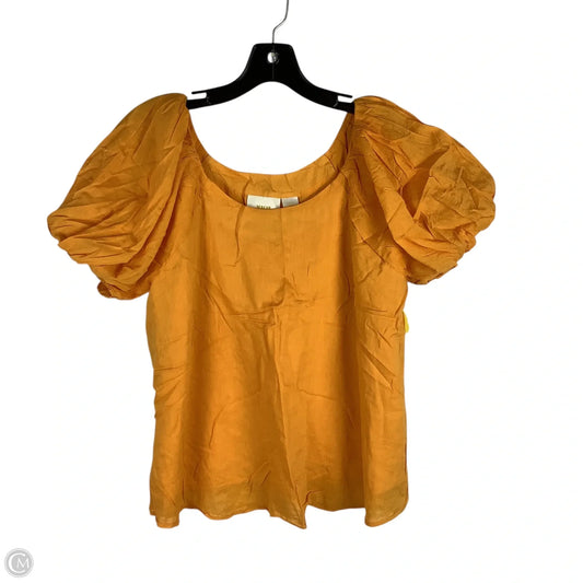 Top Short Sleeve By Maeve In Orange, Size: L