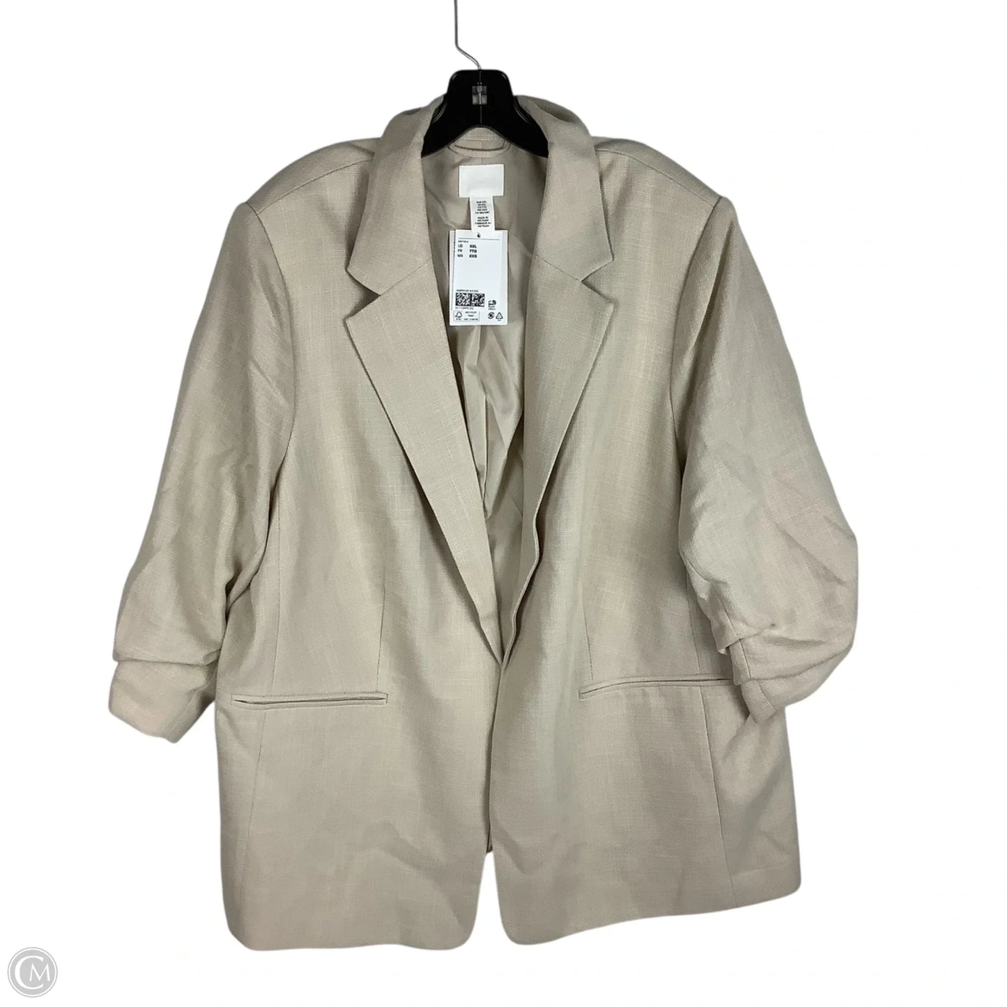 Blazer By H&m In Cream, Size: Xxl