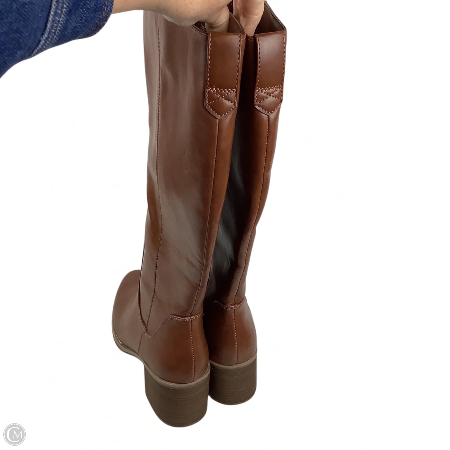 Boots Knee Heels By Universal Thread In Brown, Size: 11