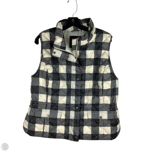 Vest Puffer & Quilted By Talbots In Plaid Pattern, Size: Xl Petite
