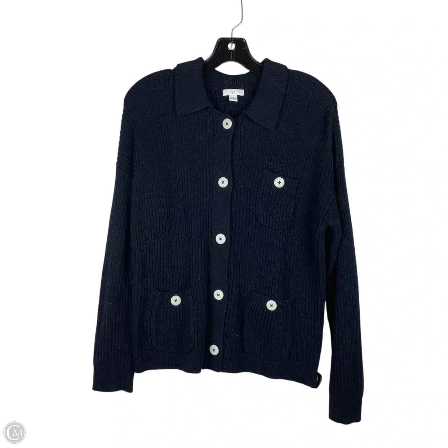 Sweater Cardigan By J. Jill In Navy, Size: S