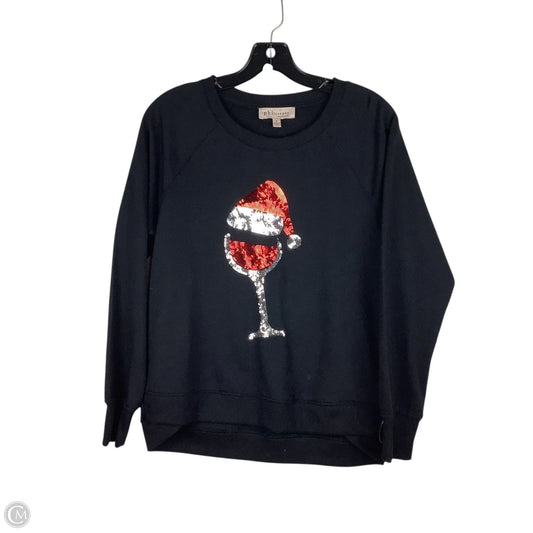 Top Long Sleeve By Philosophy In Black, Size: S