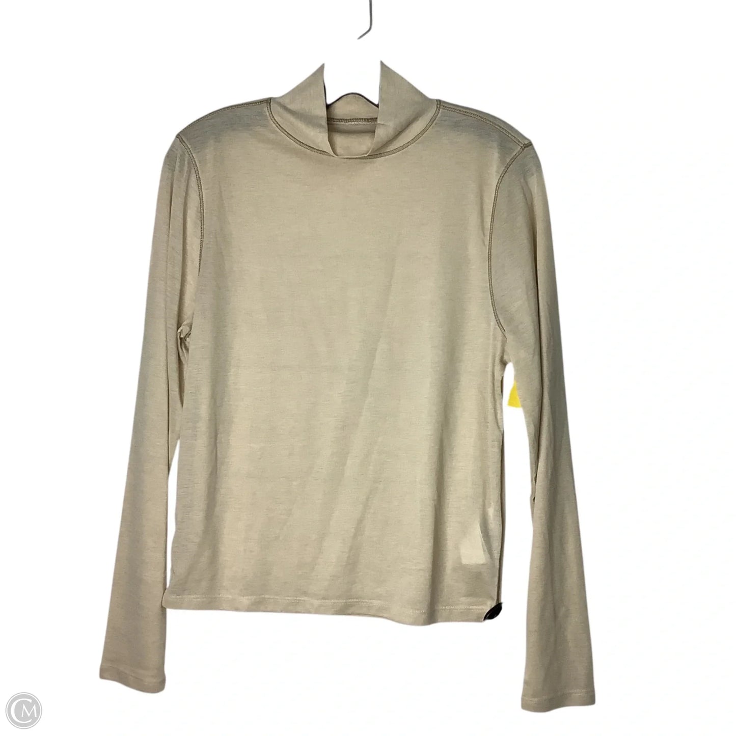 Top Long Sleeve Basic By Madewell In Tan, Size: Xl