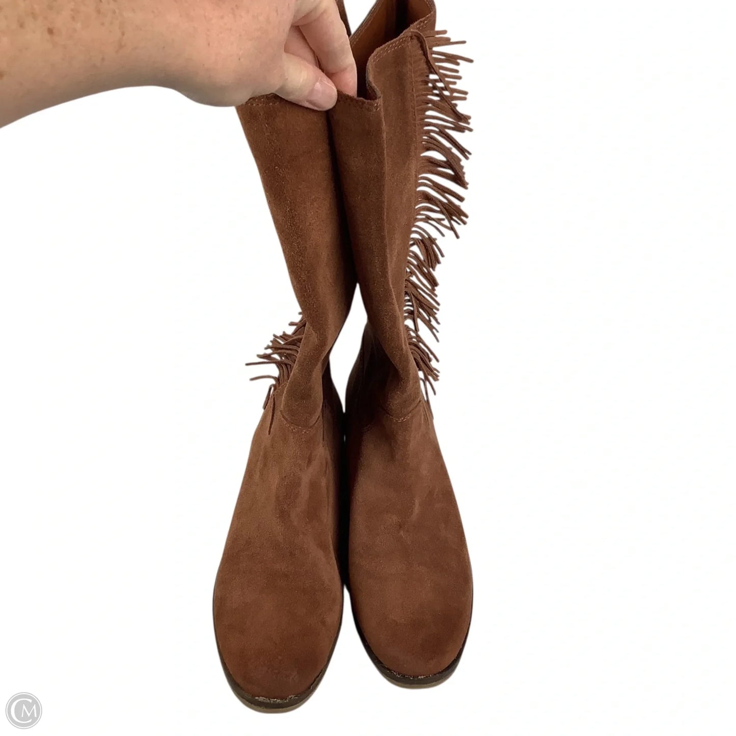 Boots Mid-calf Flats By Lucky Brand In Brown, Size: 10