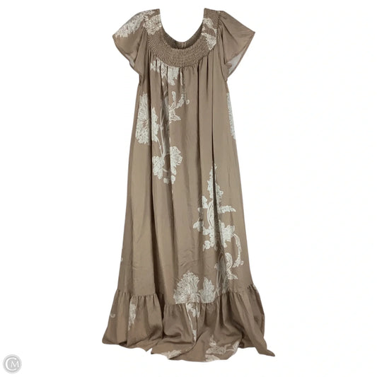 Dress Casual Maxi By Entro In Tan & White, Size: M