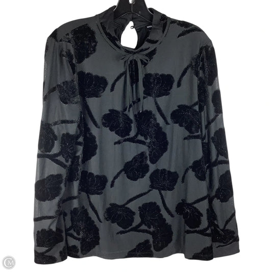 Top Long Sleeve Designer By Karl Lagerfeld In Black, Size: M