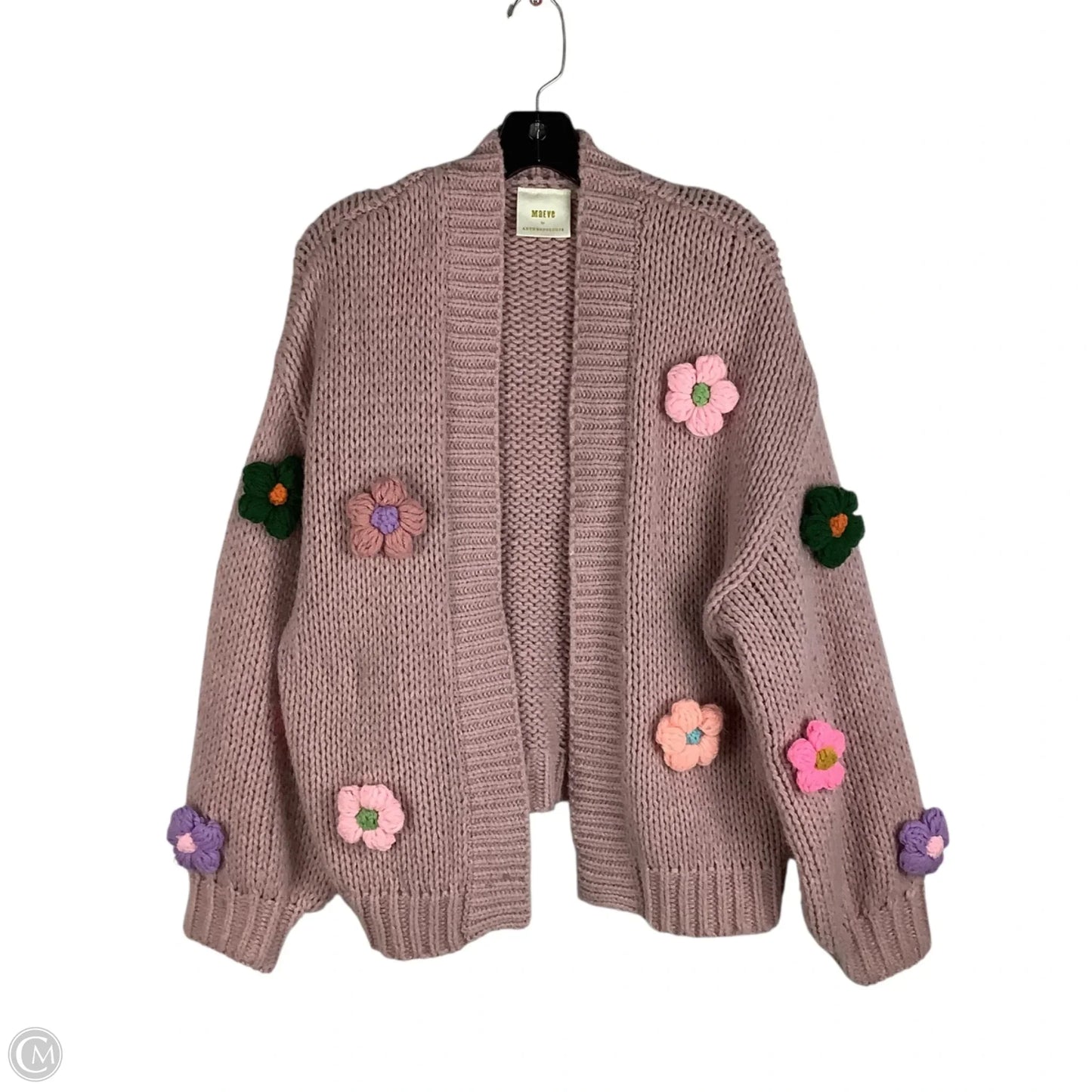 Sweater Cardigan By Maeve In Pink, Size: Osfm