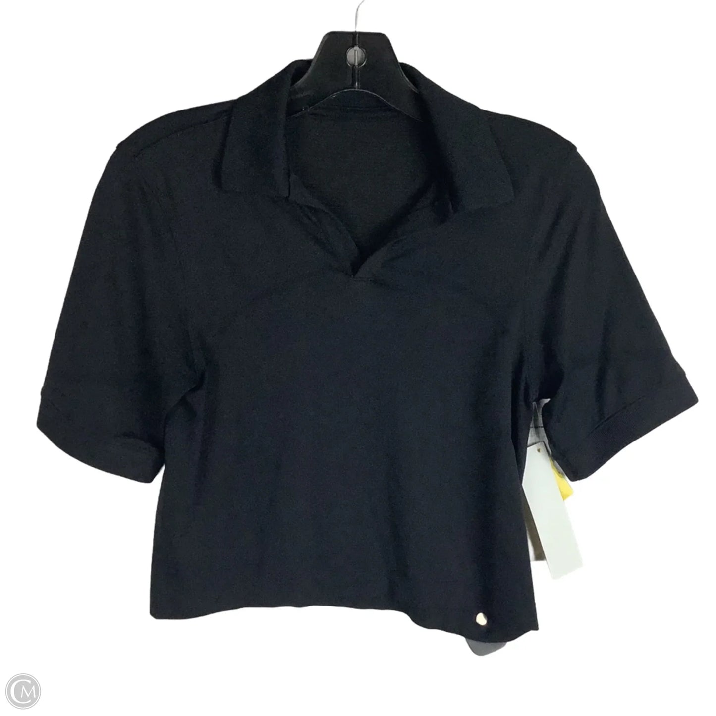 Athletic Top Short Sleeve By Lululemon In Black, Size: 2