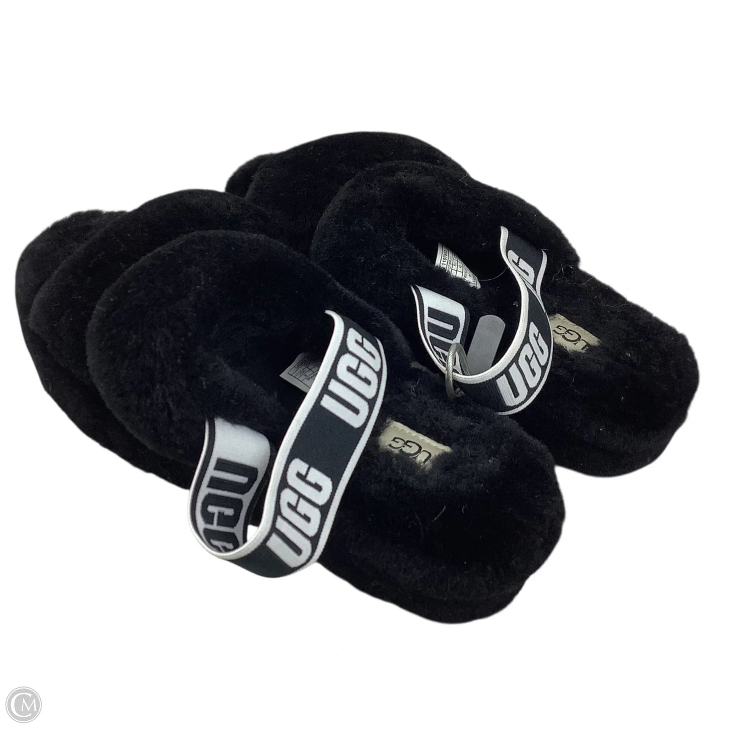 Slippers Designer By Ugg In Black, Size: 9