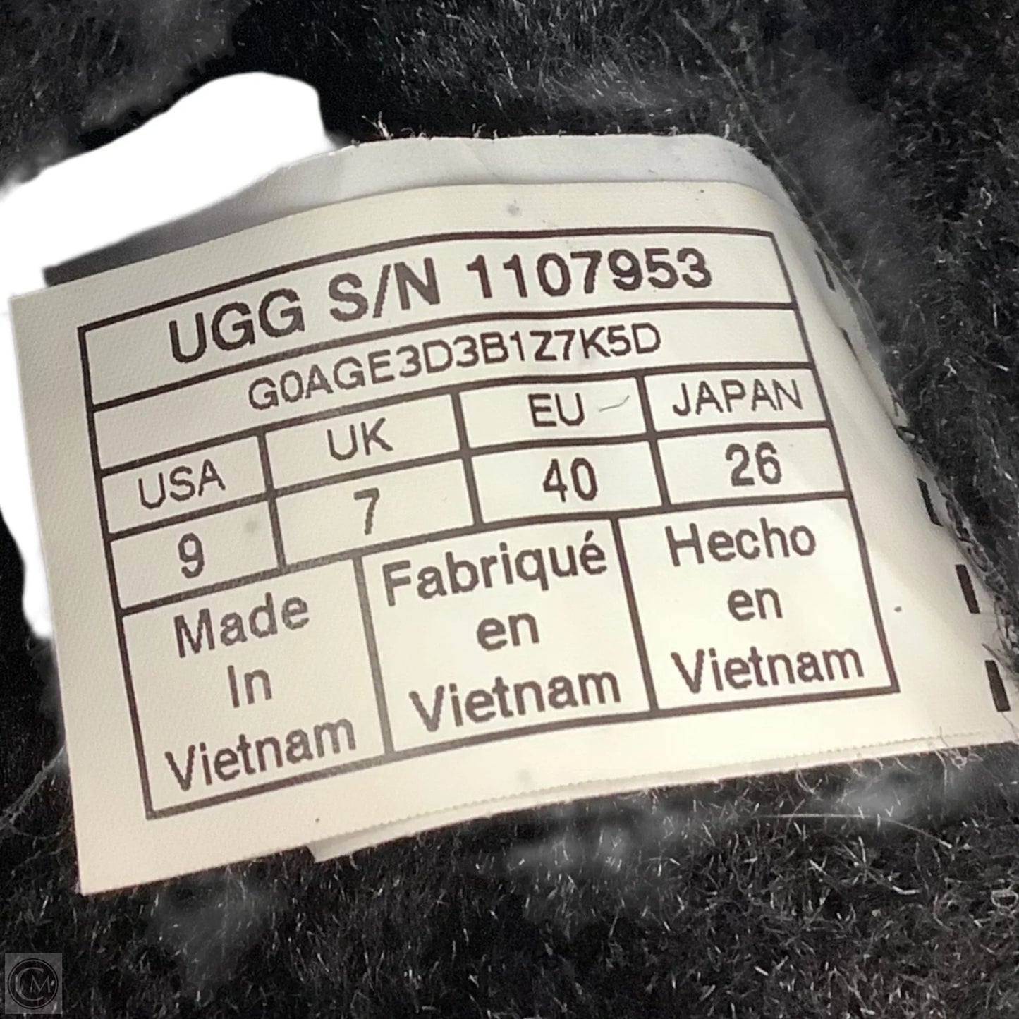 Slippers Designer By Ugg In Black, Size: 9