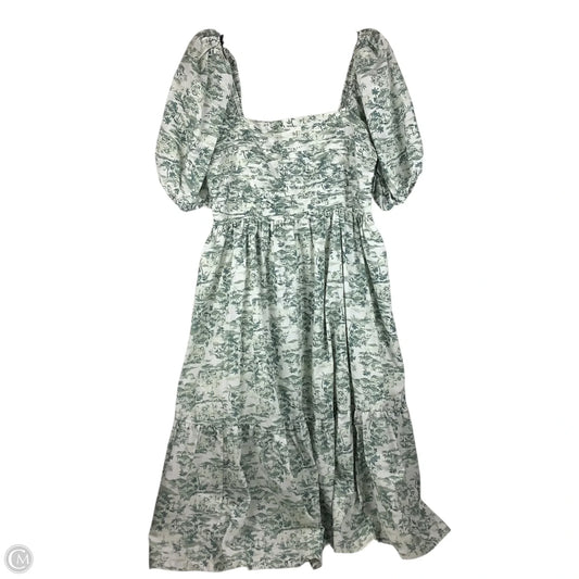Dress Party Long By Abercrombie And Fitch In Green & White, Size: Xl