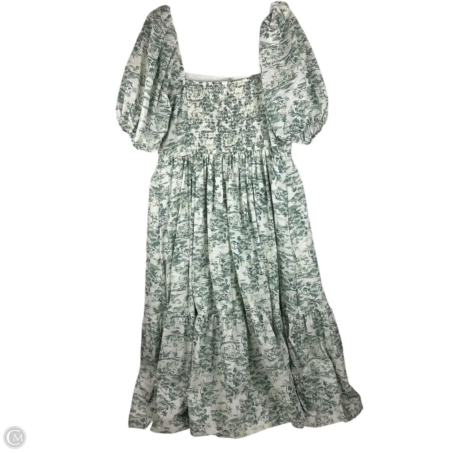 Dress Party Long By Abercrombie And Fitch In Green & White, Size: Xl