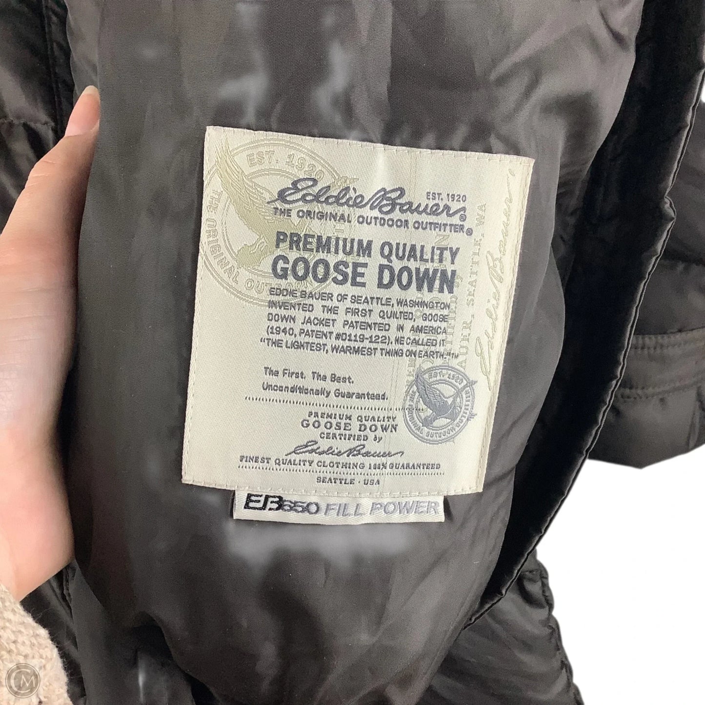 Coat Puffer & Quilted By Eddie Bauer In Brown, Size: Lp