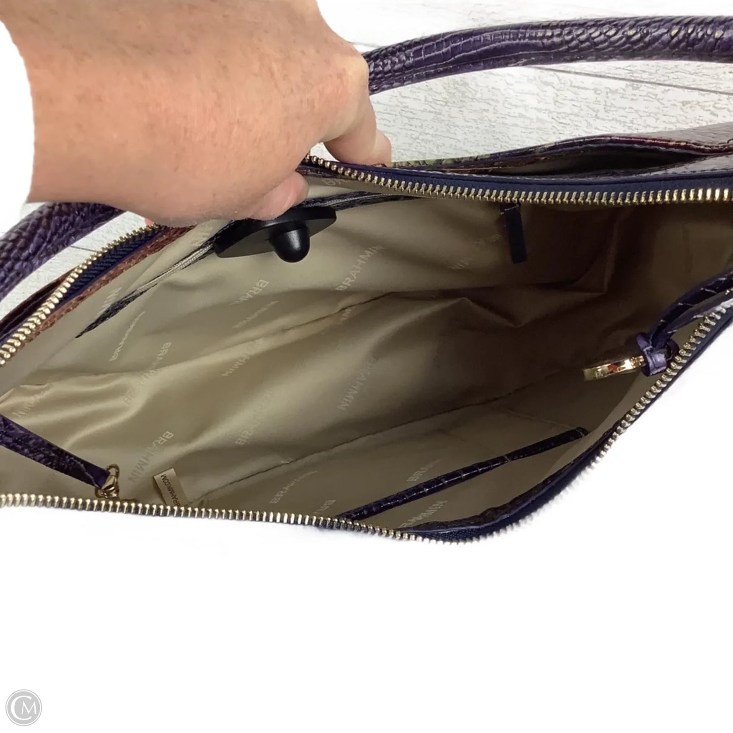 Handbag Designer By Brahmin, Size: Medium