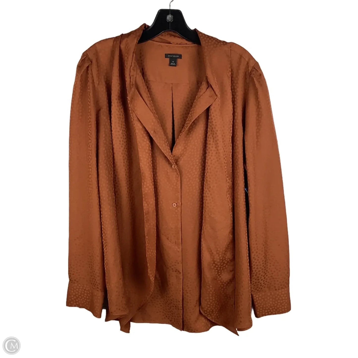 Top Long Sleeve By Ann Taylor In Orange, Size: Xl