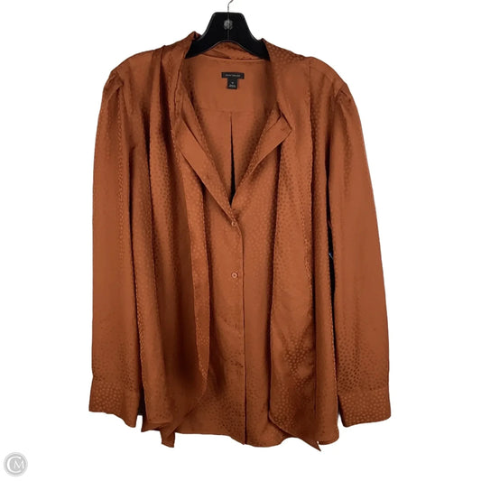 Top Long Sleeve By Ann Taylor In Orange, Size: Xl