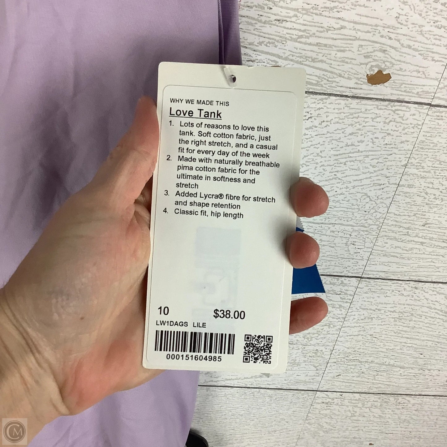 Athletic Tank Top By Lululemon In Purple, Size: 10