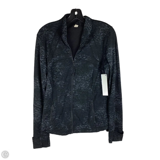 Athletic Jacket By Lululemon In Black, Size: 12