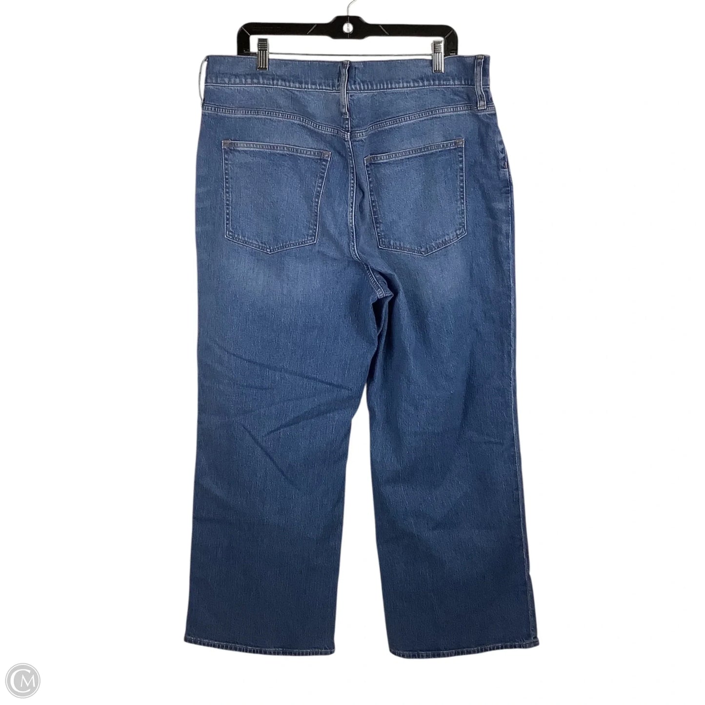 Jeans Wide Leg By J. Crew In Blue Denim, Size: 14 (34 TALL)
