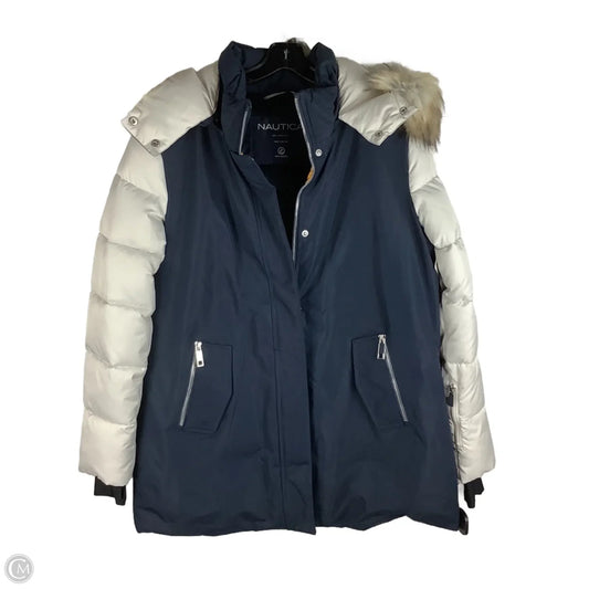 Coat Puffer & Quilted By Nautica In Navy, Size: L