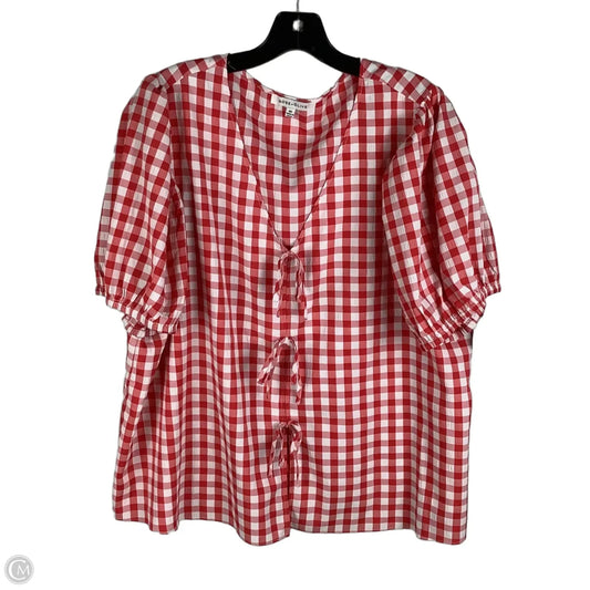 Top Short Sleeve By Rose And Olive In Plaid Pattern, Size: 2x