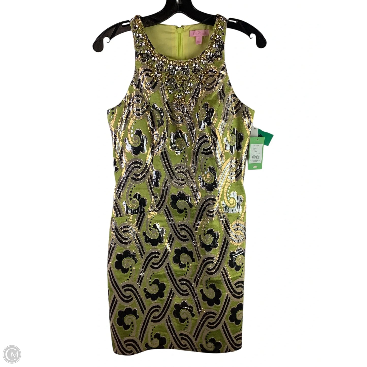 Dress Designer By Lilly Pulitzer In Chartreuse, Size: 4