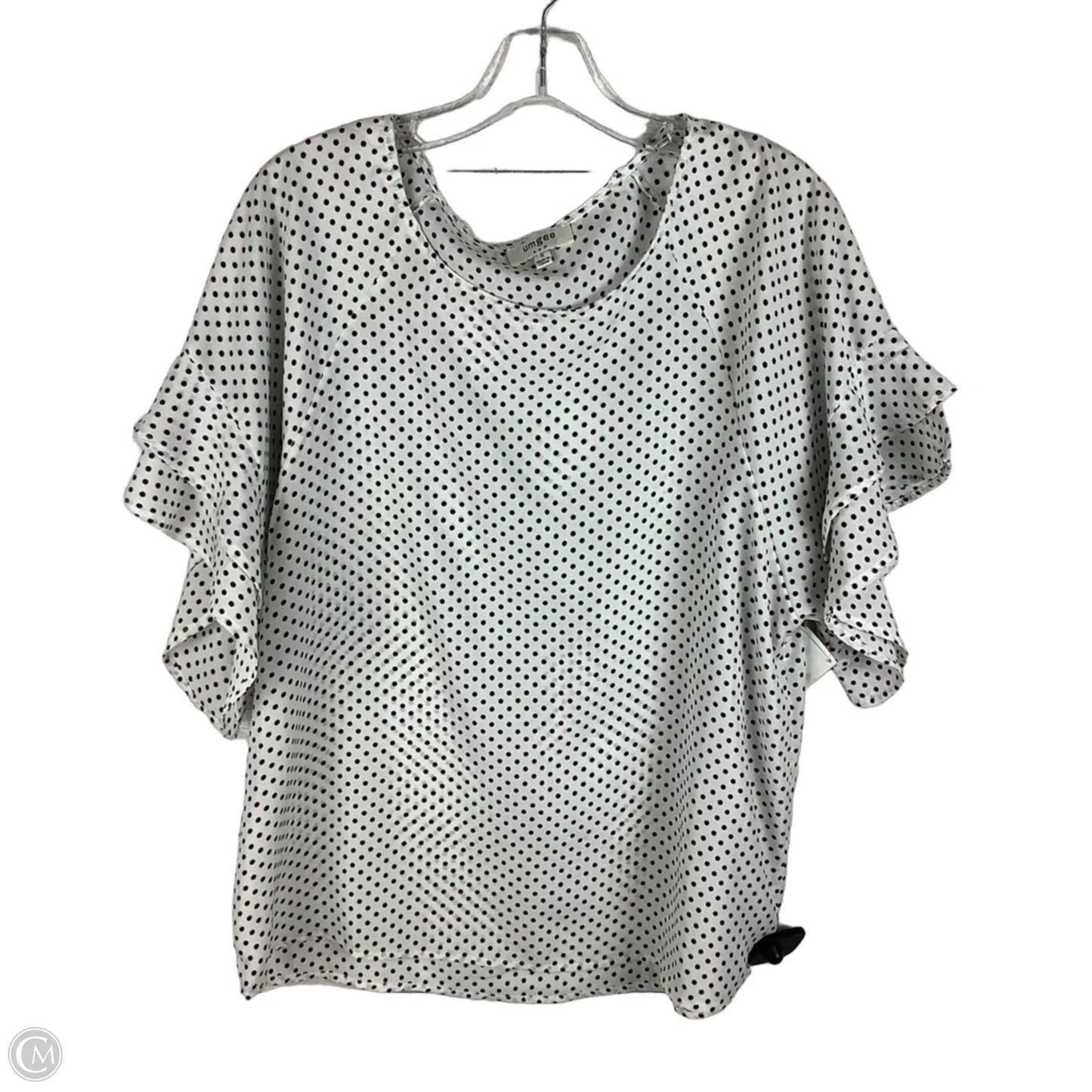 Top Short Sleeve By Umgee In Polkadot Pattern, Size: S