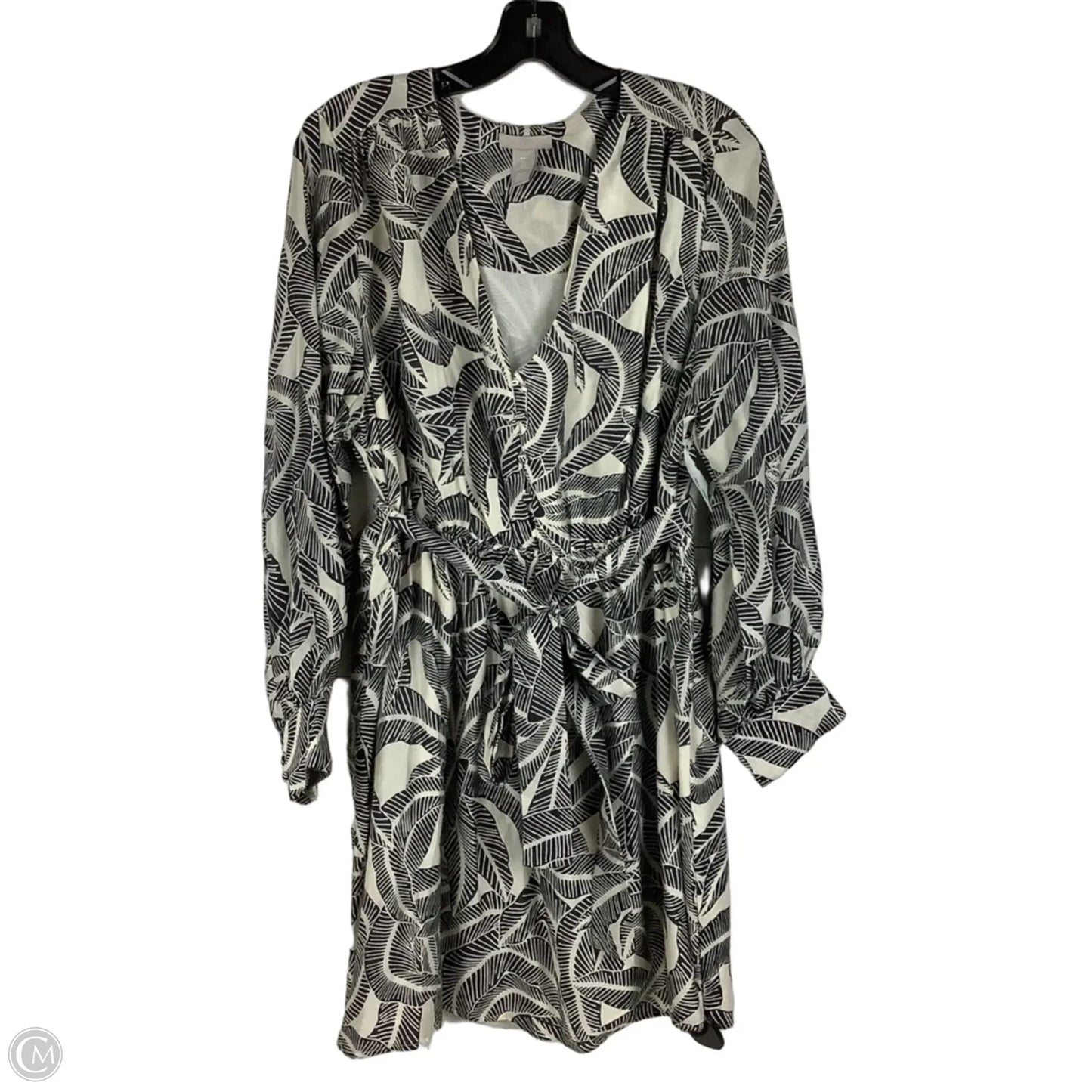 Dress Casual Short By H&m In Black & Cream, Size: L