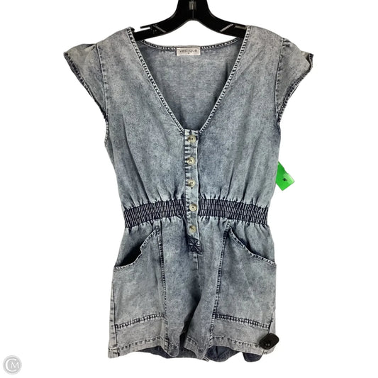 Romper By Vestique In Blue Denim, Size: M