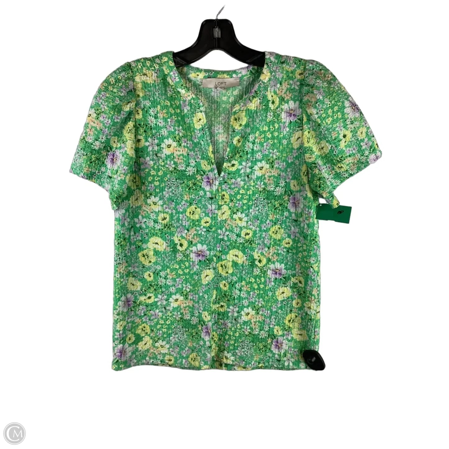 Top Short Sleeve By Loft In Green, Size: Xs