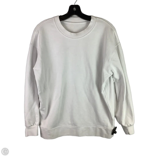 Athletic Sweatshirt Crewneck By Lululemon In White, Size: Estimated 4