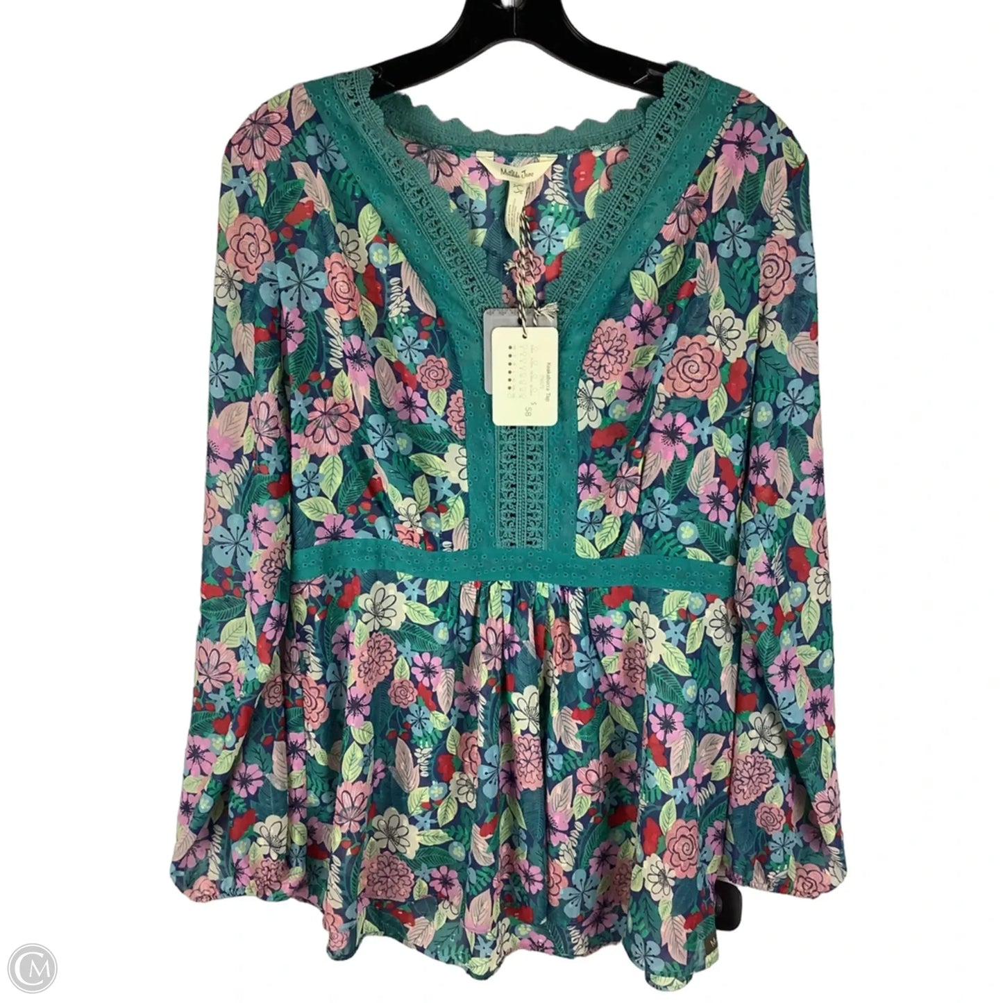 Top Long Sleeve By Matilda Jane In Floral Print, Size: L