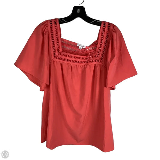 Top Short Sleeve By Mary Square In Coral, Size: Xl