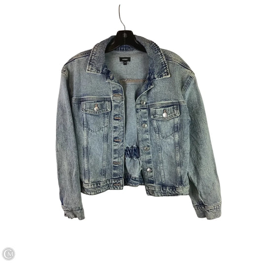 Jacket Denim By Express In Blue Denim, Size: Xs