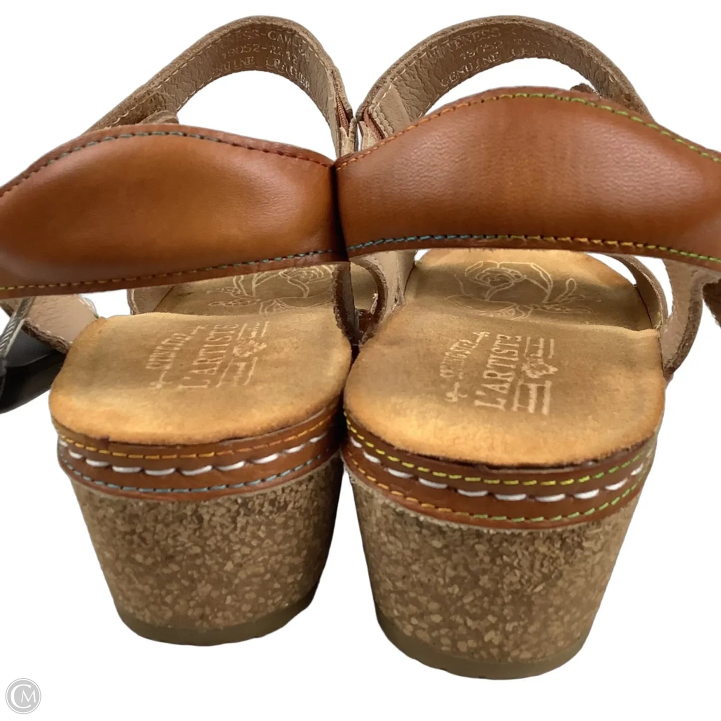 Sandals Heels Wedge By Cmc In Brown, Size: 7.5