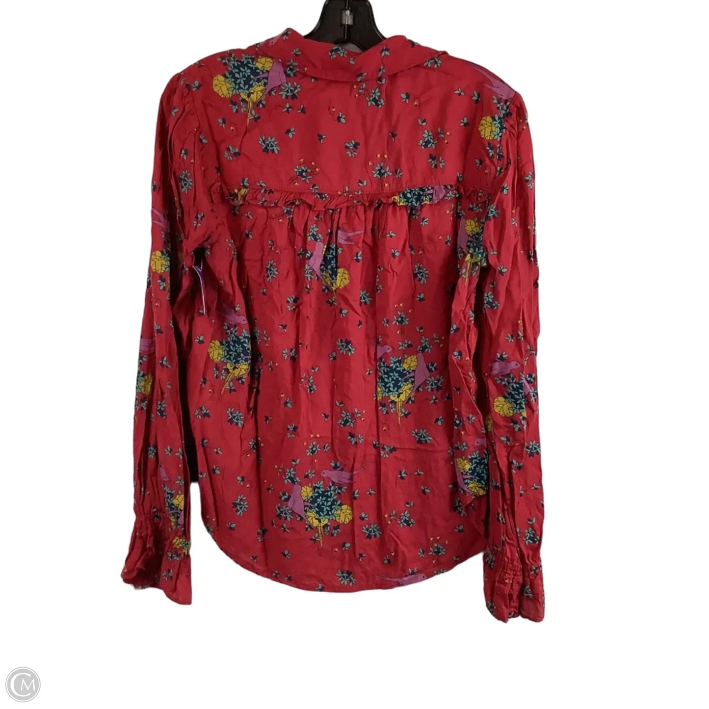Top Long Sleeve By Maeve In Red, Size: 8