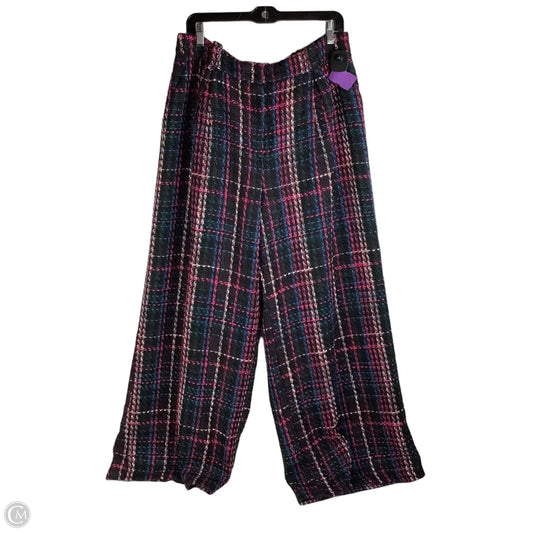 Pants Wide Leg By New York And Co In Plaid Pattern, Size: L