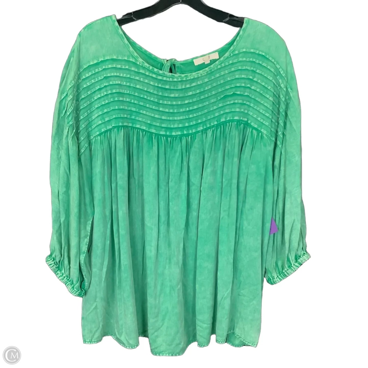 Top Short Sleeve By Easel In Green, Size: L