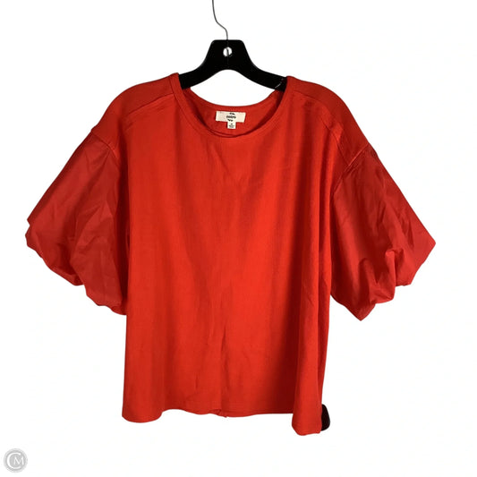 Top Short Sleeve By Entro In Red, Size: M