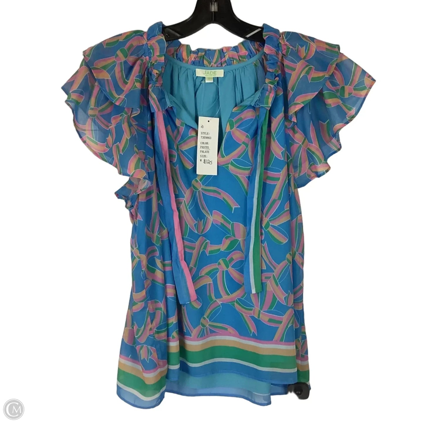Top Short Sleeve By Jade In Blue, Size: M