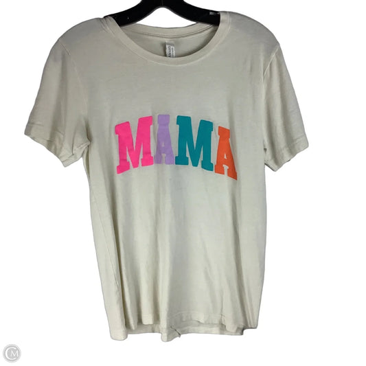 Top Short Sleeve Basic By Bella + Canvas In Cream, Size: S