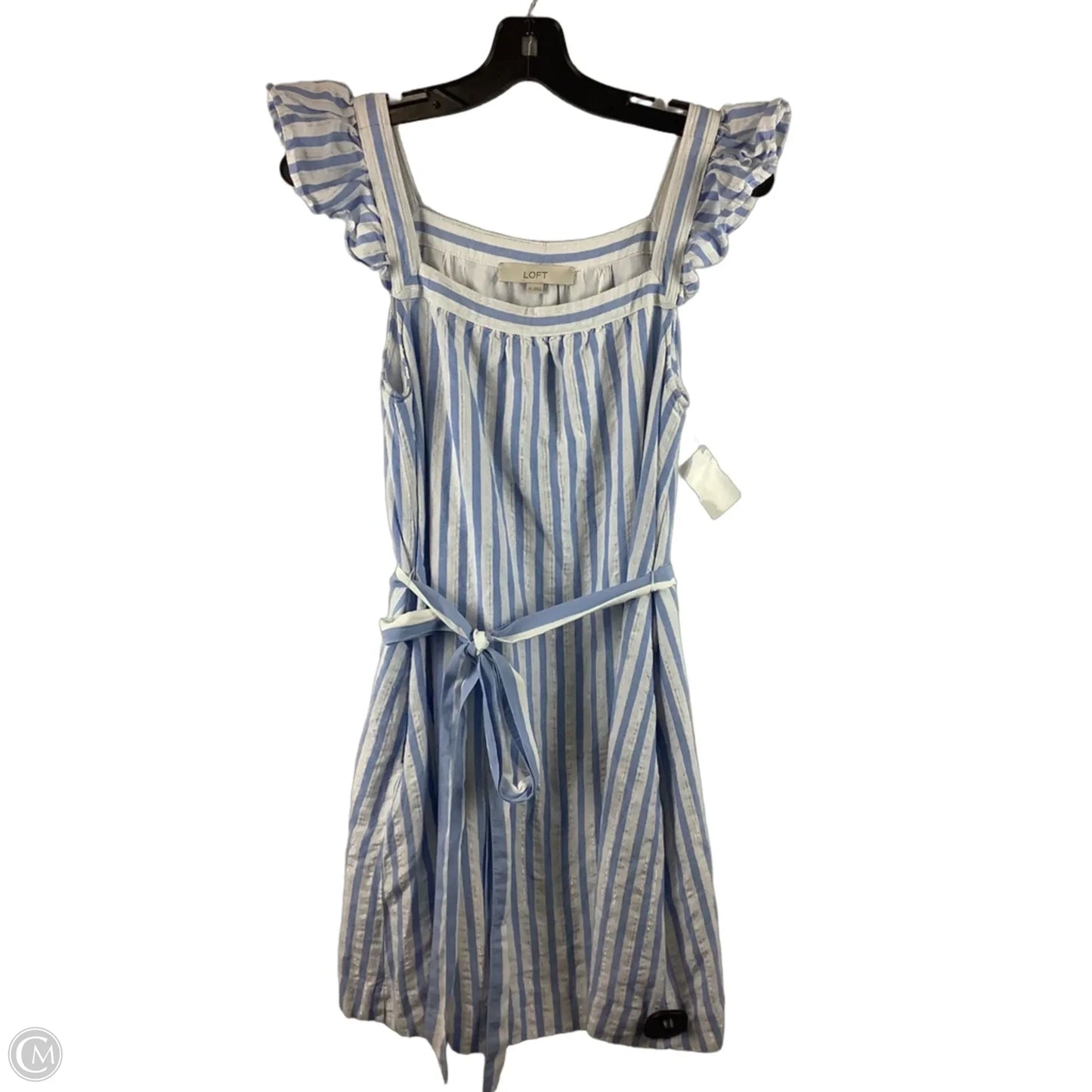 Dress Casual Midi By Loft In Striped Pattern, Size: Xs