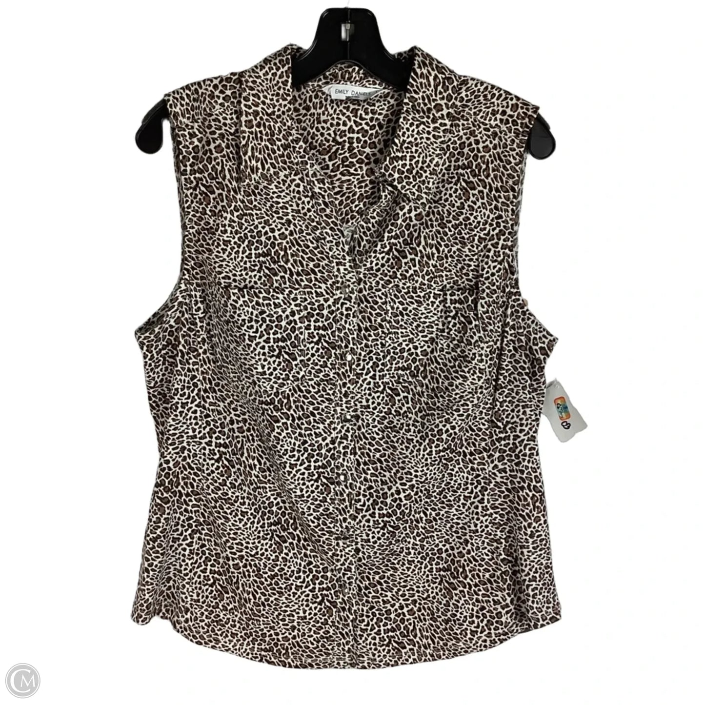 Top Sleeveless By Emily Daniels In Animal Print, Size: L